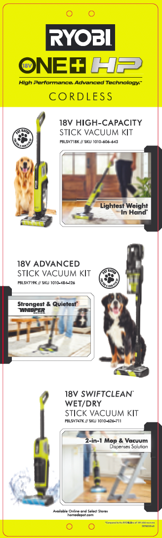 RYOBI 18V ONE+ NEW STICK VAC UBS