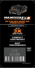 RIDGID Value Bay MAX OUTPUT EXP Battery 4x8