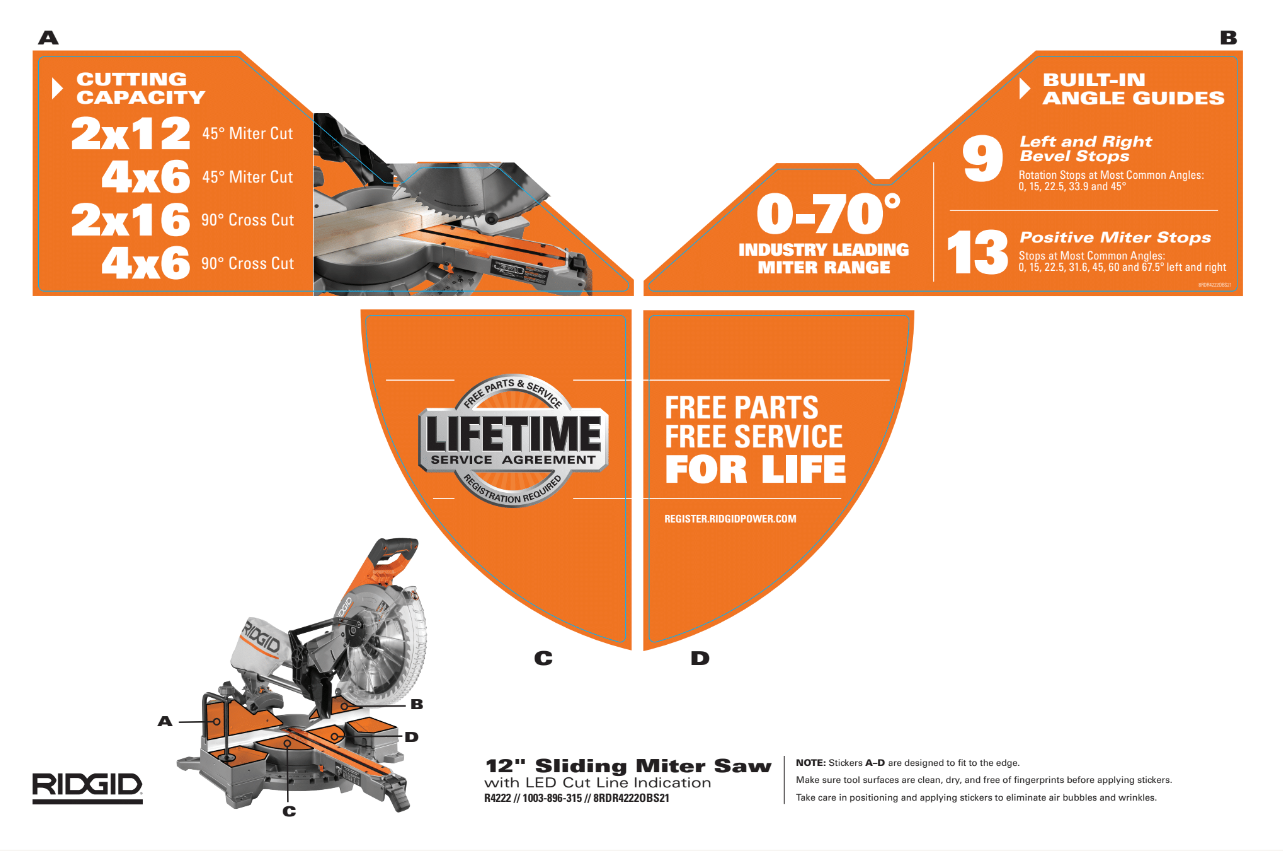 RIDGID R4222 OBS SHEET – Team TTI POP