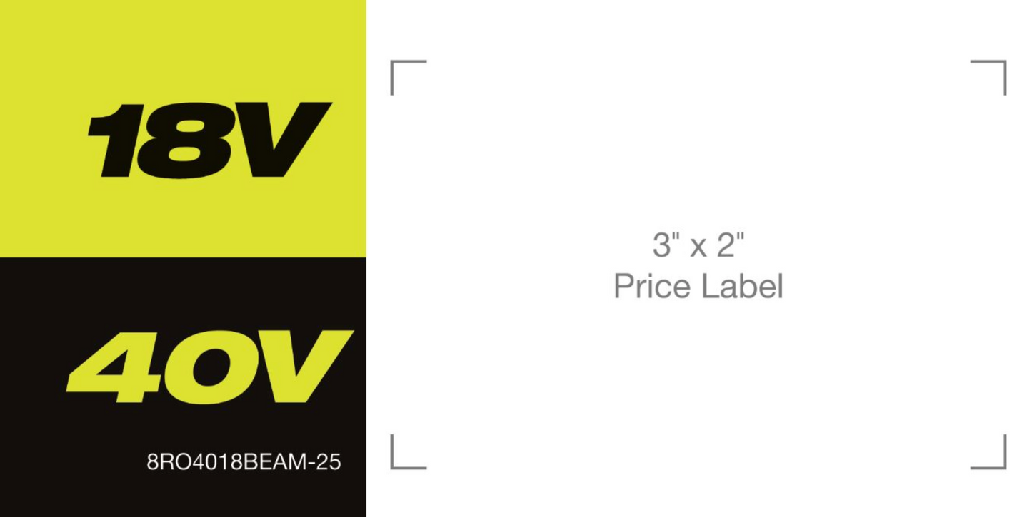 18V / 40V Beam Sticker