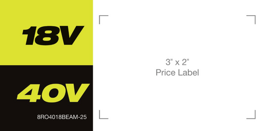 18V / 40V Beam Sticker
