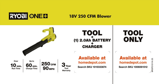 RYOBI 18V OPP BLOWER 2AH KIT