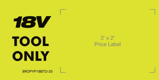 18V TOOL ONLY Beam Sticker