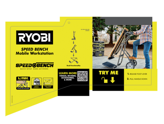 RYOBI STM202 SPEED BENCH POP BACK