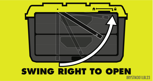 RYOBI LINK SWING RIGHT TO OPEN LABEL