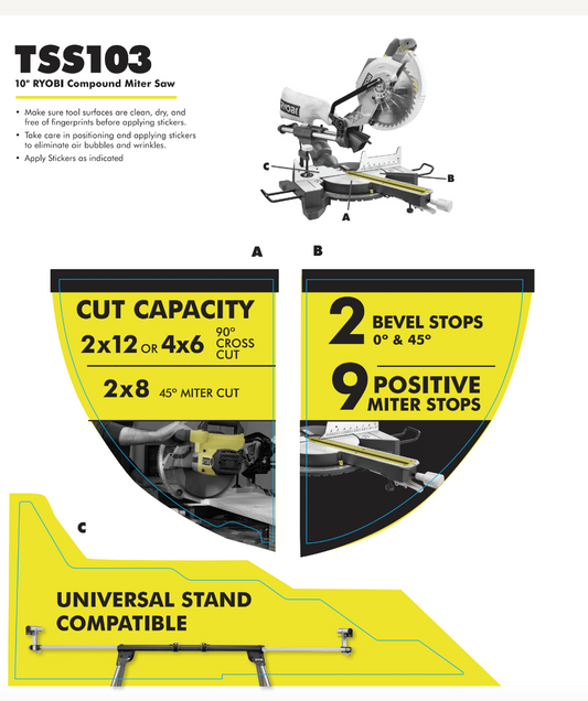 RYOBI 18V 15 AMP 10 IN. SLIDING CP MITER SAW