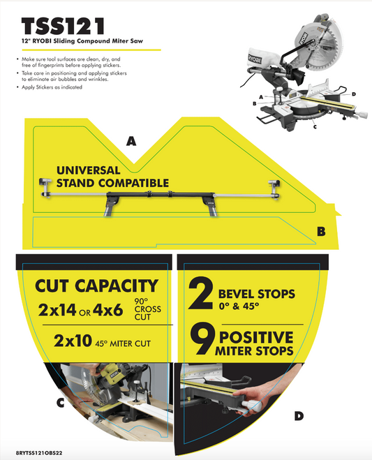 RYOBI 12 IN. SLIDING CP MITER SAW WITH