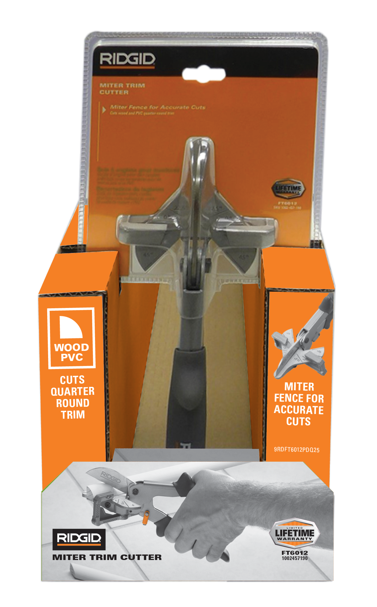 RIDGID 4" Steel XLT Miter Trim Cutter TRAY