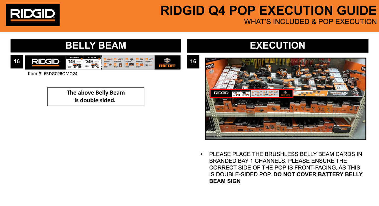 RIDGID GIFT CENTER PROMO BELLY BEAM Q4 PROMO