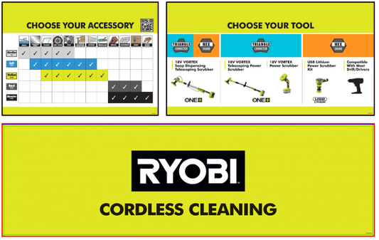 RYOBI 99"  CLEANING BAY HEADER - DOUBLE SIDED