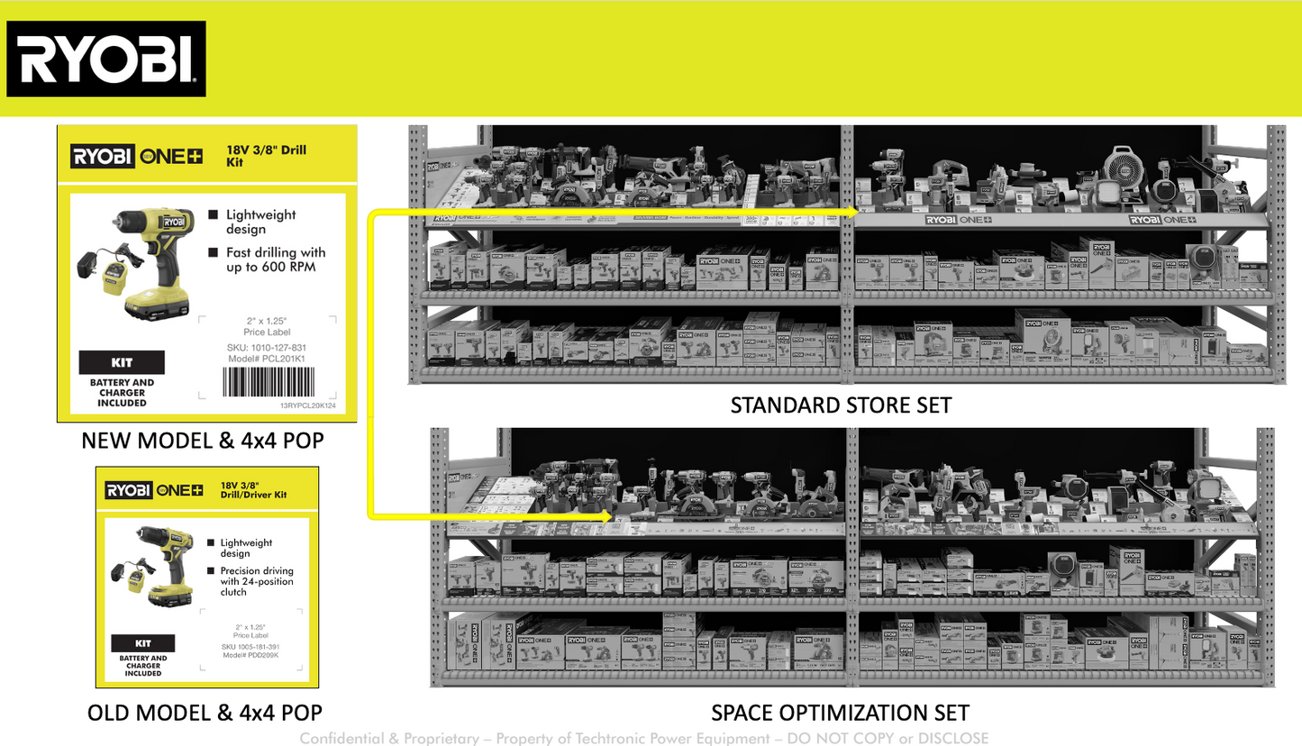 RYOBI ONE+ 18V 3/8 DRILL POP