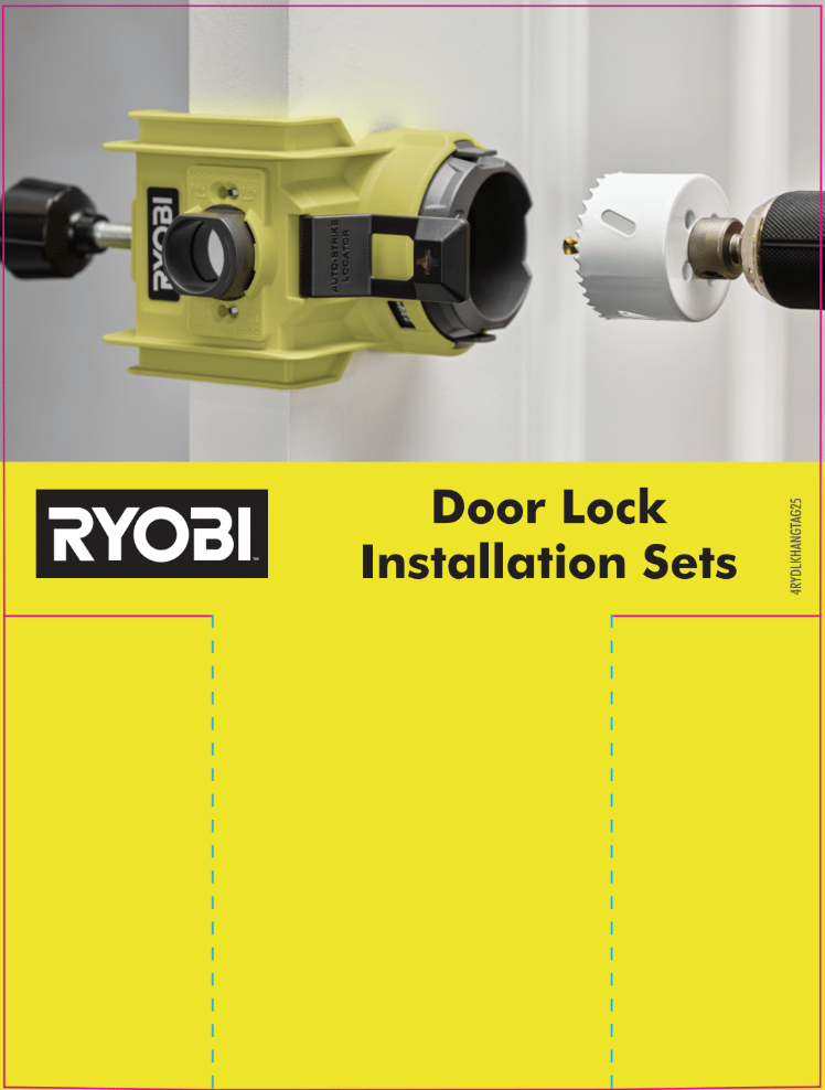 RYOBI DOOR LOCK CLIP STRIP HANG TAG