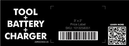 RYOBI 40V 20" Chainsaw Beam Label