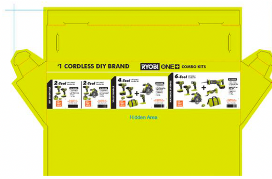 RYOBI Battery Bay Combo Wedge Sign