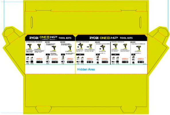 RYOBI Battery Bay HP Combo Wedge Sign