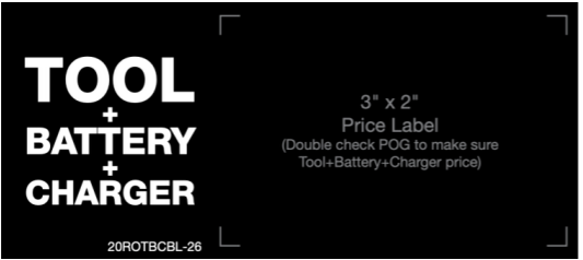 Tool Battery Charger Beam Sticker