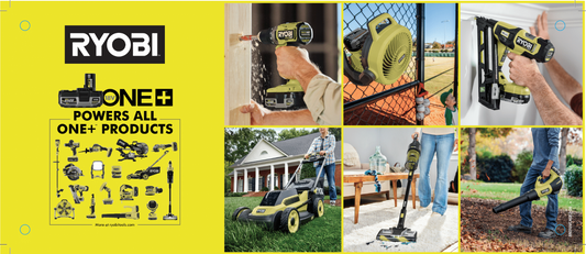 RYOBI ONE+ System Graphic Cage POP
