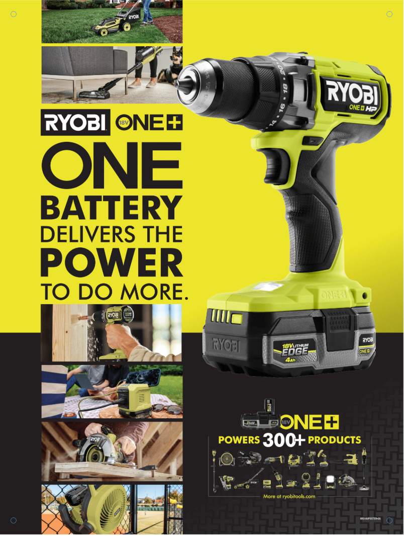 RYOBI 18V ONE+ Poster – Team TTI POP