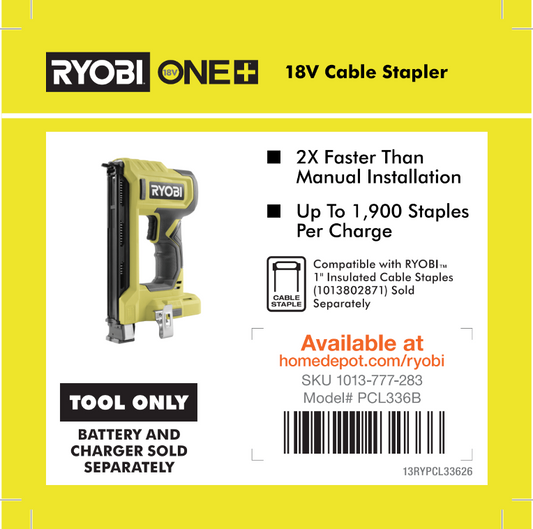 RYOBI Cable Stapler 4x4
