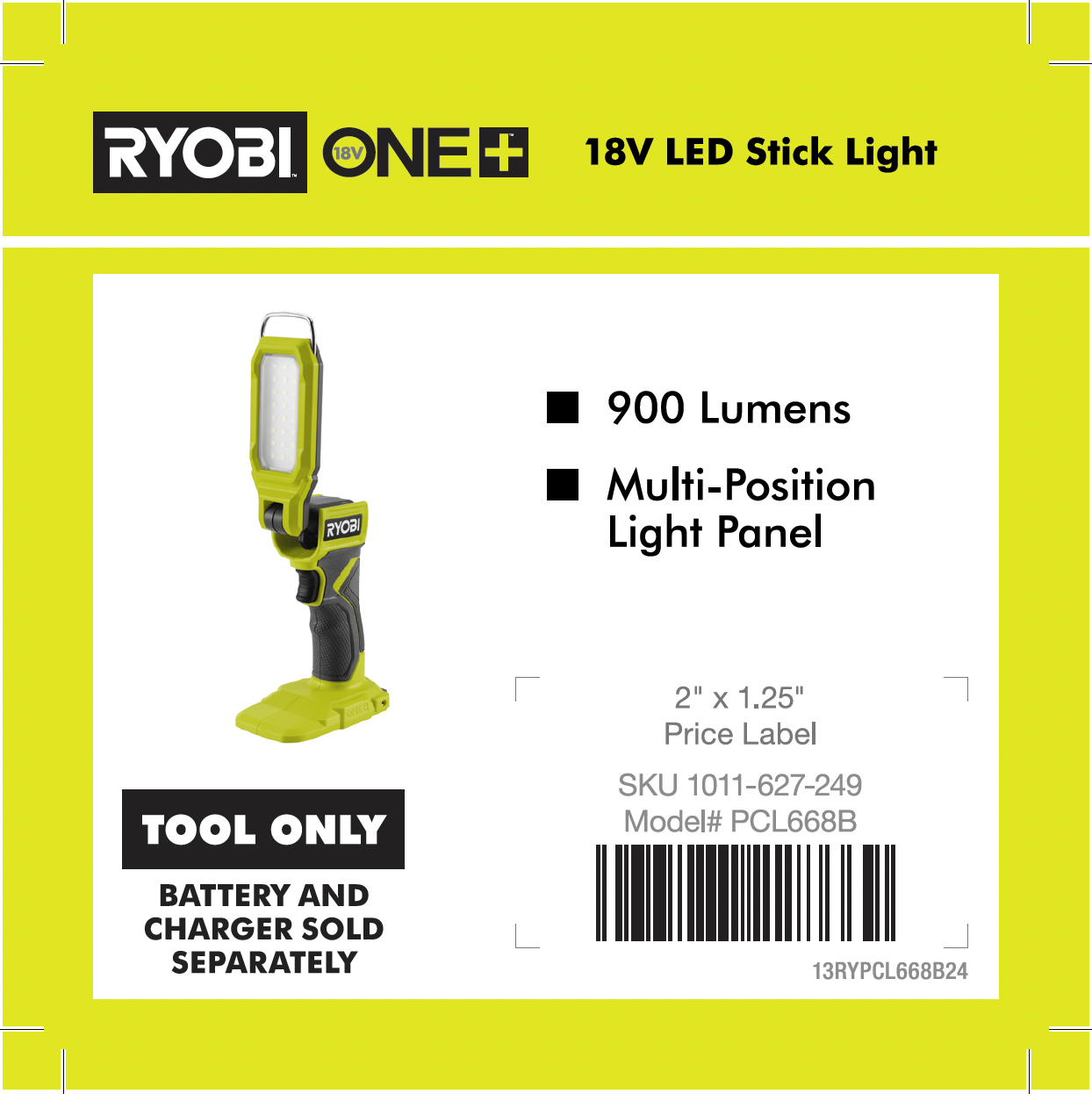 RYOBI 18V ONE+ LED STICK LIGHT 4X4