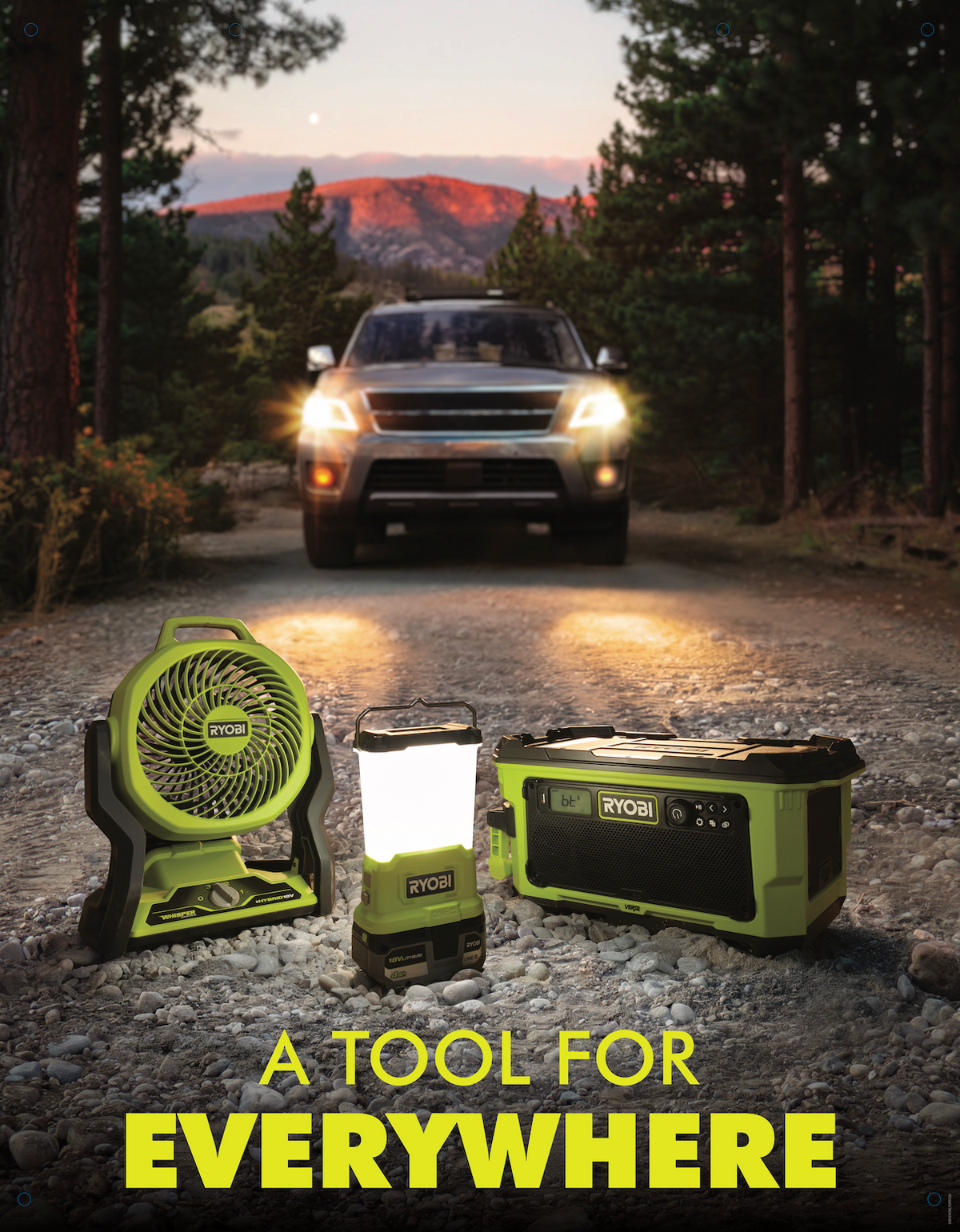 RYOBI EC TOP RIGHT POP PANEL "A TOOL FOR EVERYWHERE"