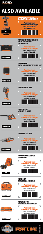 ALSO AVAILABLE POWER TOOLS, LIFESTYLE AND CHARGING 4X21 POP