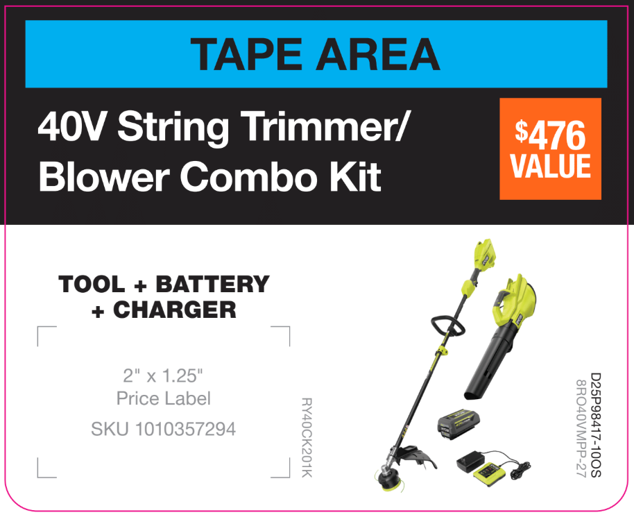 40V Trimmer/Blower Kit Lug on - Offshore