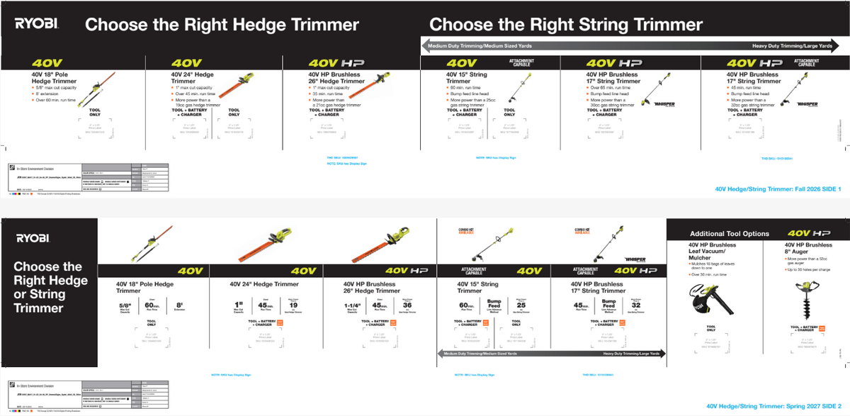 40V Hedge/String Trimmer Cage Channel - Offshore