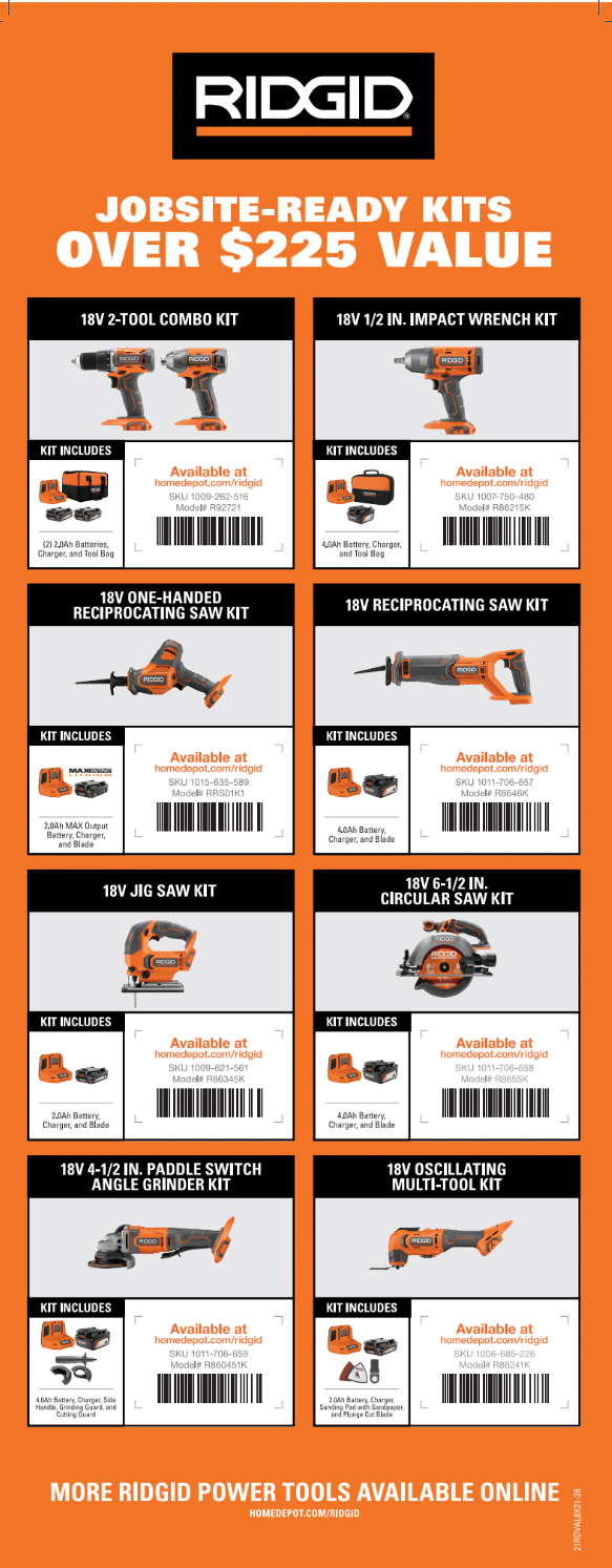 RIDGID Value Kits 8x21 Vertical Channel POP