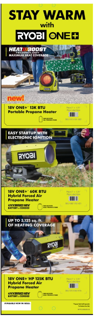 RYOBI 2026 Heating Bay UBS