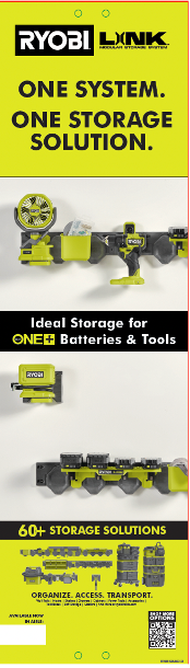 RYOBI LINK INTERACTIVE BUILDER GEN II WALL STORAGE UBS