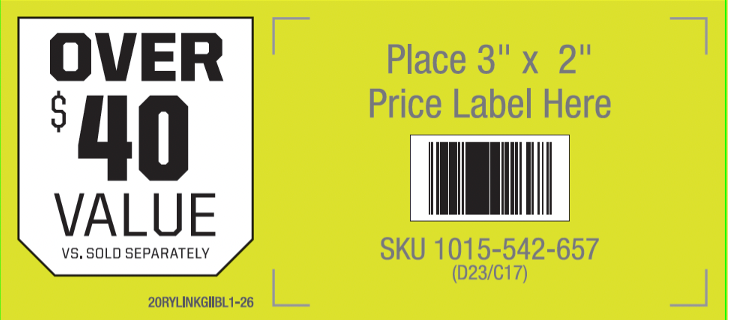 RYOBI LINK GEN. II WALL STORAGE  OVER $40 VALUE BEAM LABEL